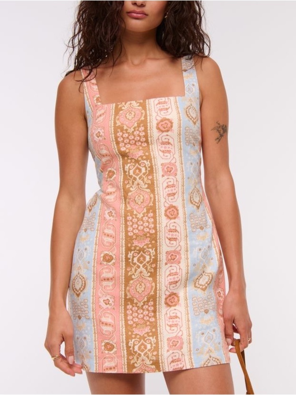 The A&F Scarlett Square Neck Linen Blend Skort Mini Dress
